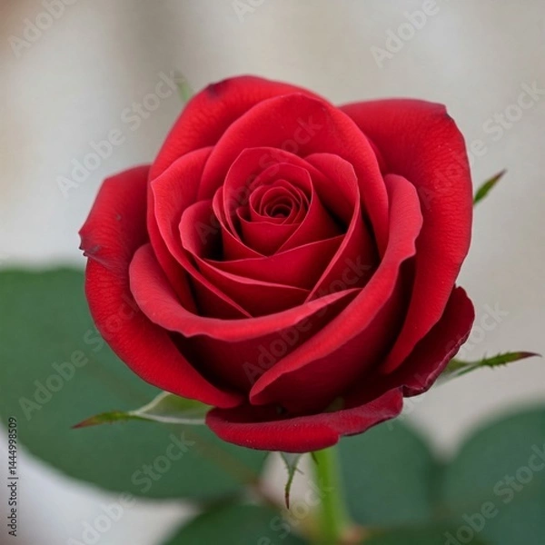 Obraz single red rose