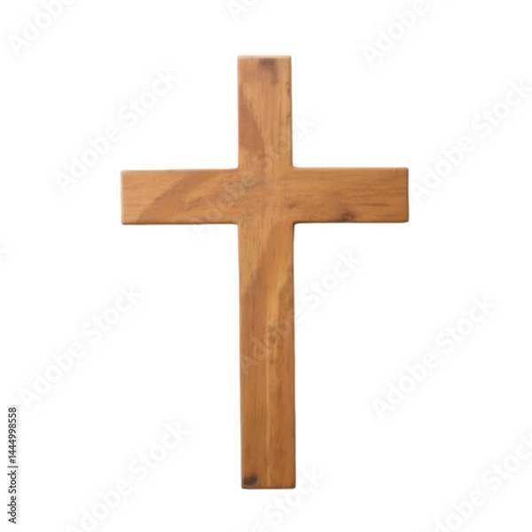 Obraz wooden christian cross isolated on white or transparent png