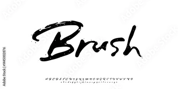 Fototapeta Elegant Hand Drawn Fonts. Brush Rough Fonts. Liquid Fonts. Creative Groovy Fonts Uppercase Lowercase. Modern Classic Lettering Fashion Designs. Typography vector illustration