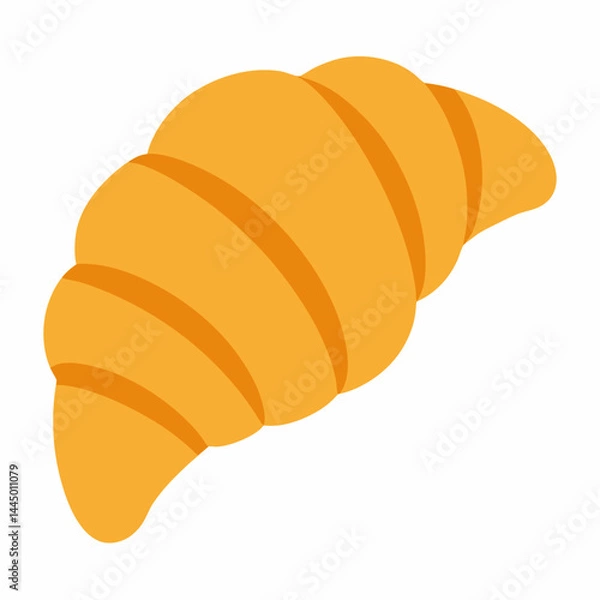 Fototapeta Croissant vector on white background