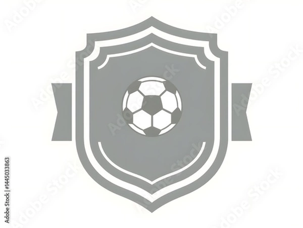 Obraz Football Badge with shield logo designs, Modern Soccer Badge logo template.