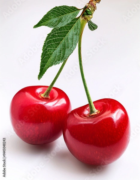 Obraz 葉つきさくらんぼのクローズアップ
