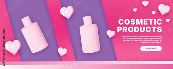 Fototapeta Banner ads for beauty and skin care products	