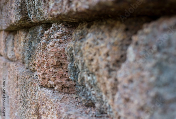Fototapeta Background of brick wall texture. Close up of old brick wall.