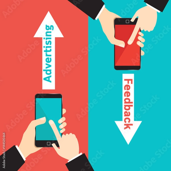 Obraz Business concept advertising and feedback