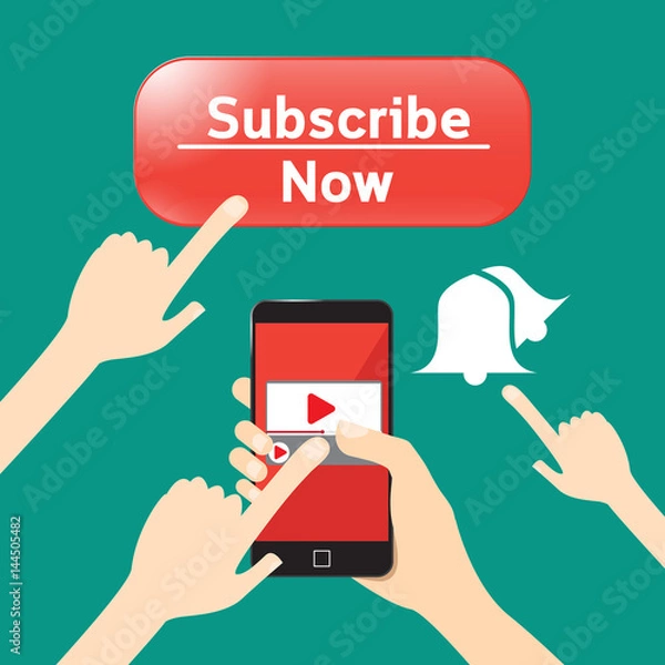Obraz Button Subscribe and News feed important to promote content