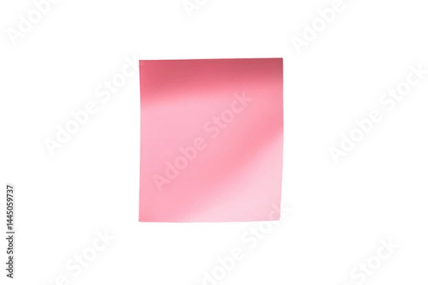 Fototapeta Pink sticky note on transparent background