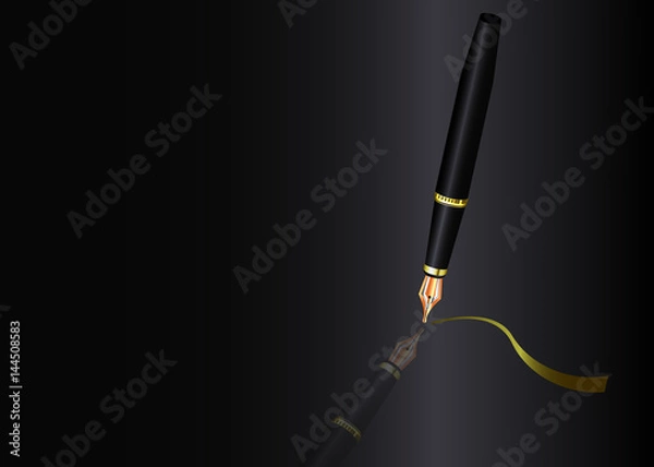 Obraz Pen on a black background