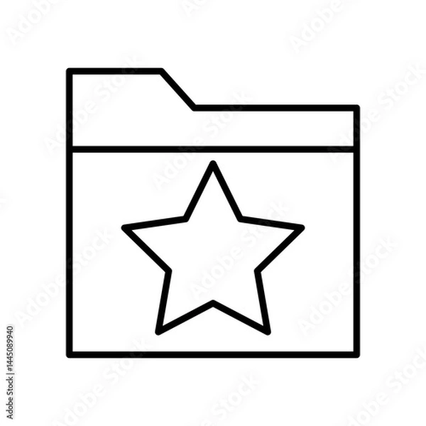 Obraz folder line icon