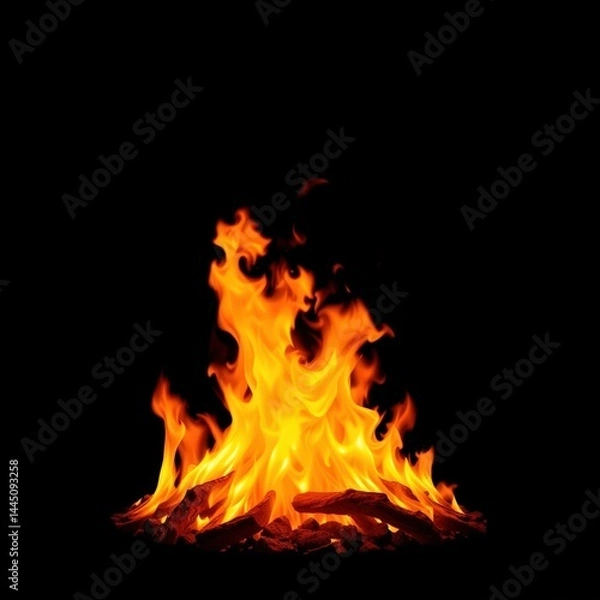 Obraz fire on a black background