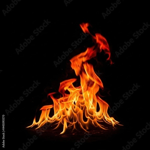 Obraz fire on a black background