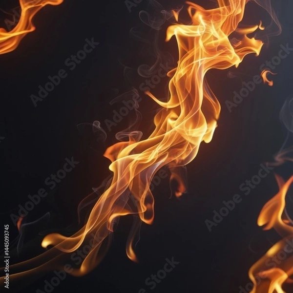 Obraz fire on a black background