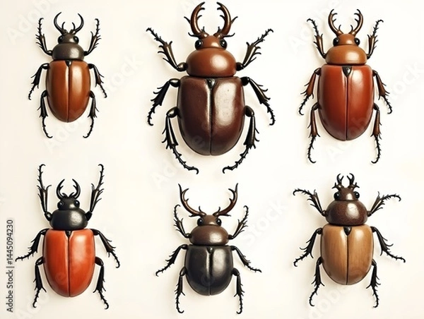 Obraz Collection of Realistic Dung Beetle Artwork Highlighting Natural Details