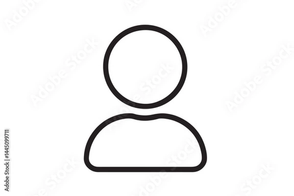 Obraz Minimalist Avatar Icon: Clean and minimalist illustration of a person, perfect for profile representation.