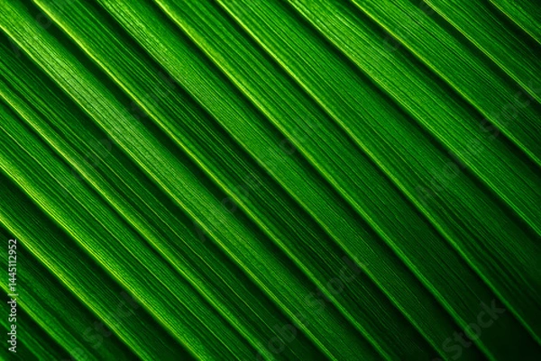 Obraz Closeup texture of green leaf with diagonal lines and natural pattern for eco background nature wallpaper environment and organic concept