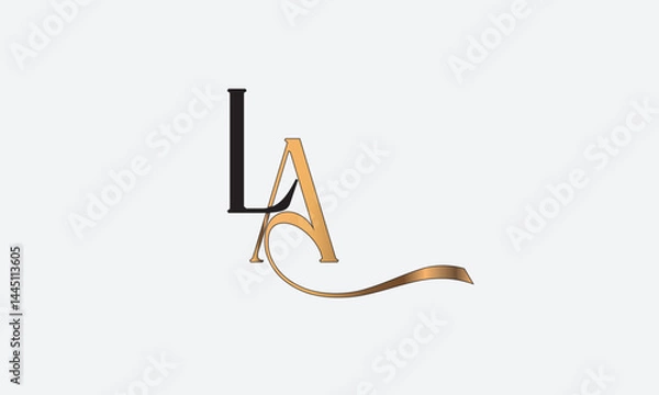 Fototapeta LA, AL , A , L , Abstract Letters Logo Monogram	