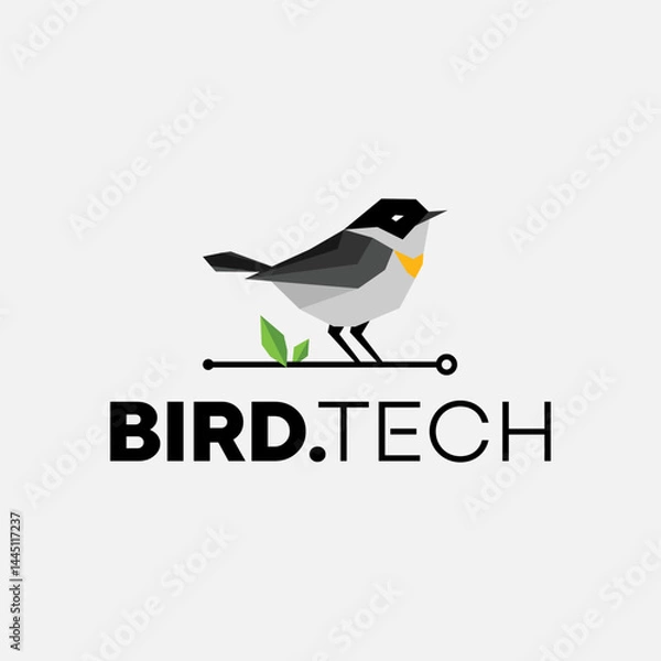 Obraz Bird Technology digital logo Design Template Inspiration
