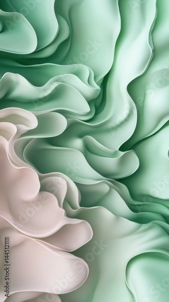 Fototapeta A vertical textured background, green and pink tones