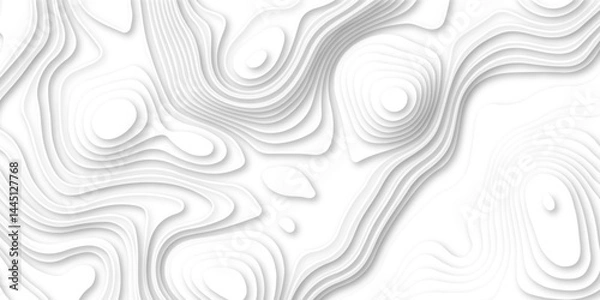 Fototapeta Abstract soft white background with waves, textured Papercut background. Abstract wavy line 3d paper cut white background.