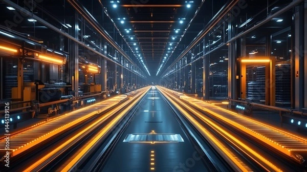 Fototapeta Automated Conveyor System