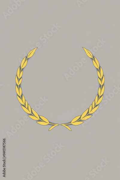 Obraz Golden Wheat Wreath Design