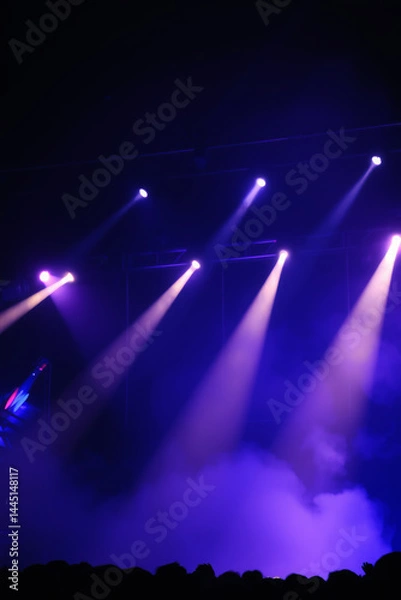 Obraz Purple Stage Lights Illuminating a Concert