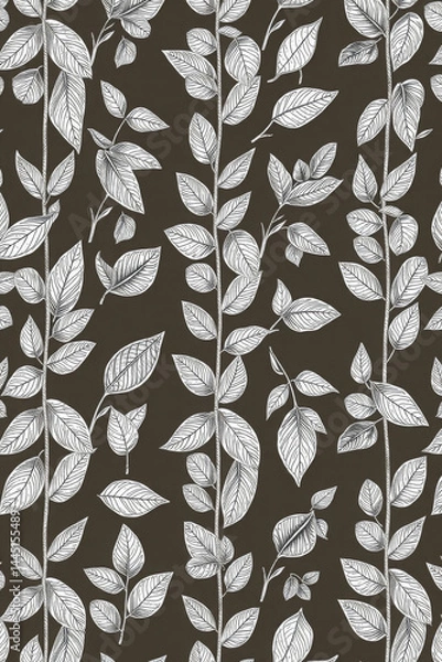 Obraz Elegant Botanical Leaf Pattern Design