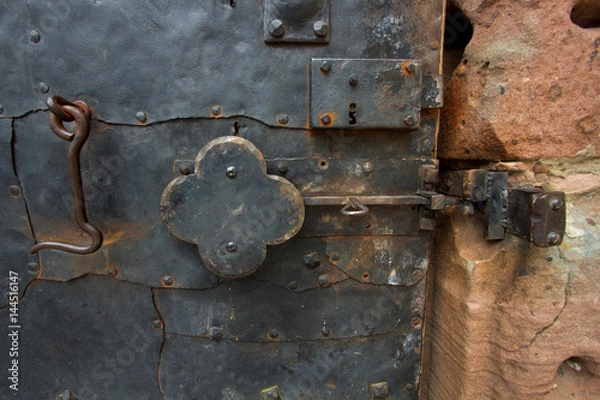 Obraz metal door, antique