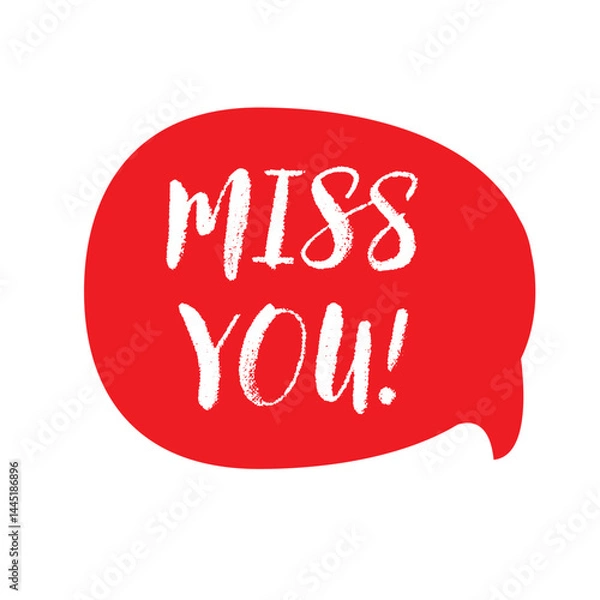 Obraz Miss You sign speech bubble
