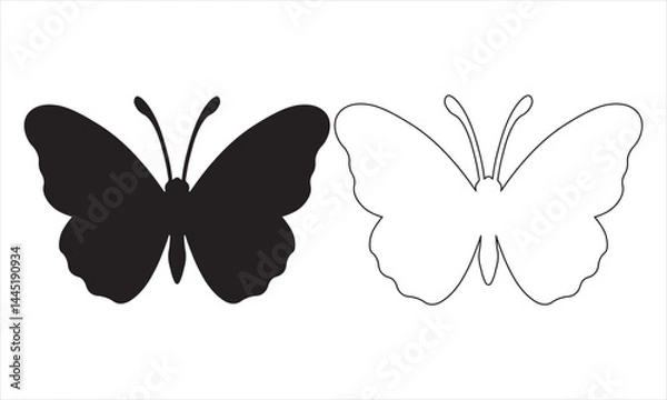 Obraz butterfly icon. Simple illustration of big butterfly vector icon for Butterfly Silhouette Vector