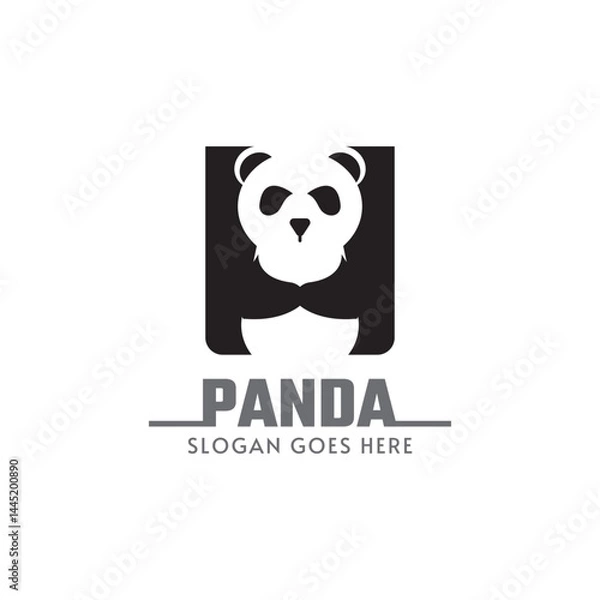 Obraz Panda letter H design logo template