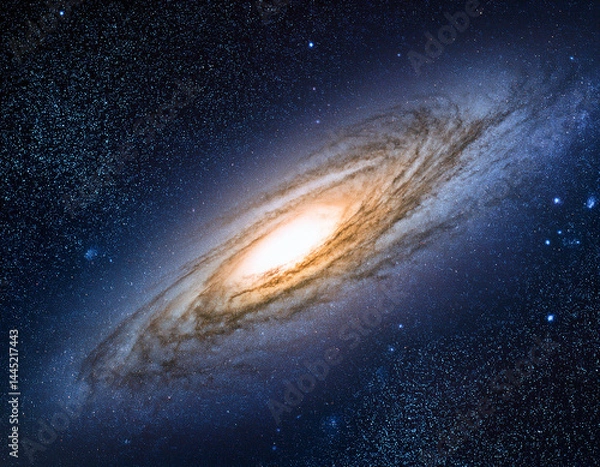 Fototapeta Nebula and galaxies in space. Abstract cosmos background. Universe science astronomy.