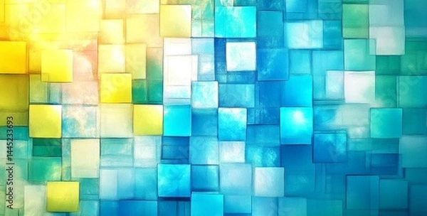 Fototapeta Colorful Abstract Square Tiles