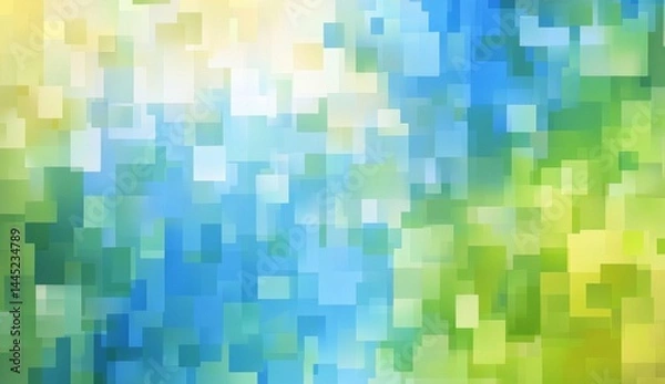 Fototapeta Abstract pixelated squares, vibrant colors