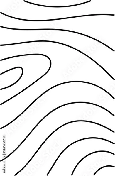 Obraz The stylized height of the topographic contour in lines and contours. The concept of a conditional geography scheme and the terrain path. Black on Gray. Ultra wide size. Vector illustration.