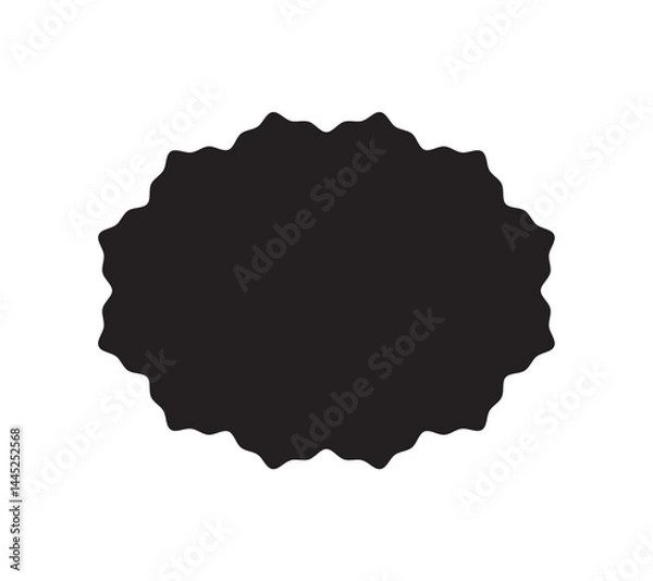 Fototapeta Oval border basic shapes monogram frame