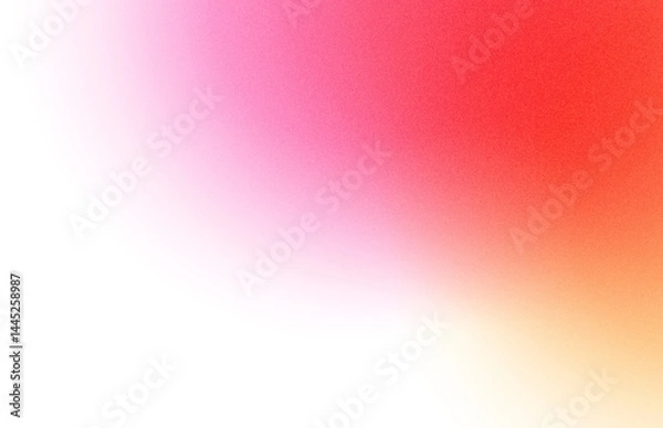 Obraz Magenta red orange color grainy gradient shape transparent background. Abstract color gradient cutout on transparent background. Vibrant grungy, noise texture effect