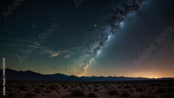 Fototapeta Celestial Dust Trail A Serene Cosmic Display