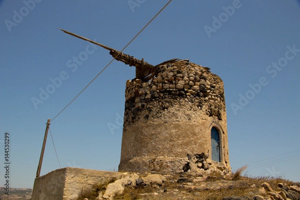 Obraz Windmill ruin Cyclades greece