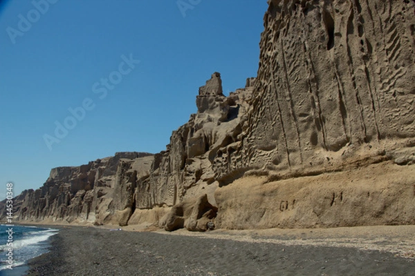 Obraz Sandstone coast, Santorini,Greece