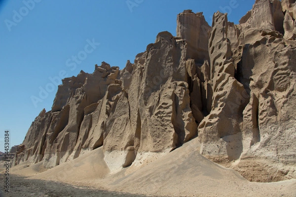 Obraz sandstone cliffs Santorini, greece