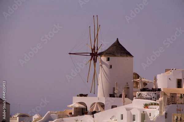 Obraz Santoini Windmill in Sunset