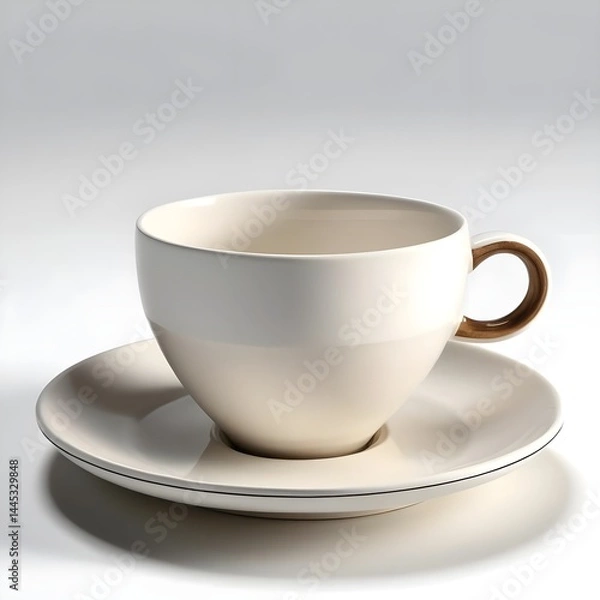 Fototapeta Empty Coffee Cup and Saucer