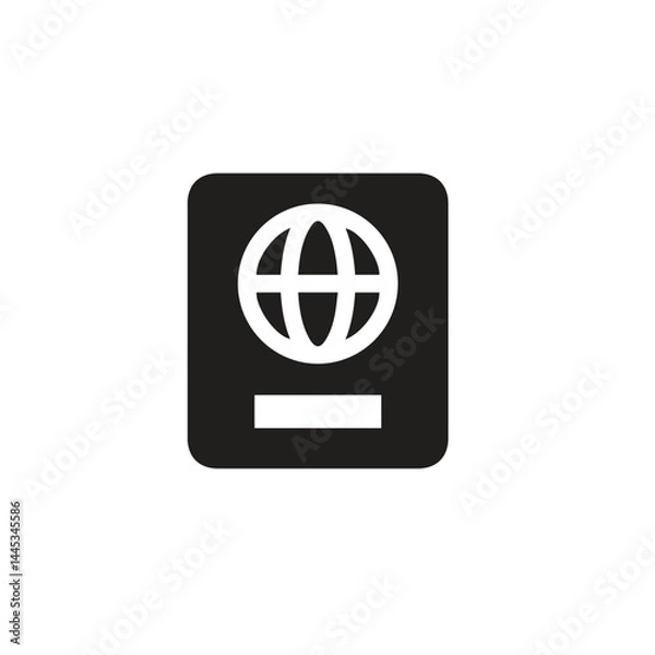 Fototapeta Passport icon vector. Linear style sign for mobile concept and web design. Passport symbol illustration. Pixel vector graphics - Vector.	