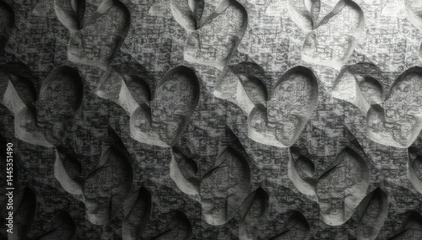 Fototapeta Subtle grayscale repeating geometric pattern, minimalist aesthetic , design, digital art