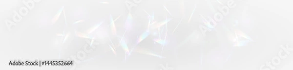Fototapeta PNG crystal prism with rainbow sparkle and glowing diamond light beam, transparent glitter and radiant shine in abstract background, PNG 1920 optical reflection effect with magic spectrum glow.