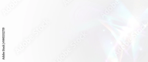 Fototapeta PNG rainbow light with sparkle and glitter effect, neon glow and transparent prism beam, vector reflection with bokeh lens flare, PNG crystal fantasy background and magical optical shine design.