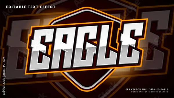 Obraz Eagle esports gaming 3d editable text effect