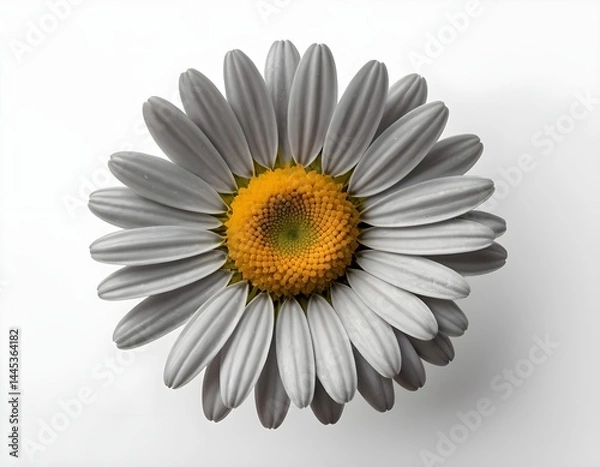 Obraz Close-up of a Single Daisy Flower, Black and White