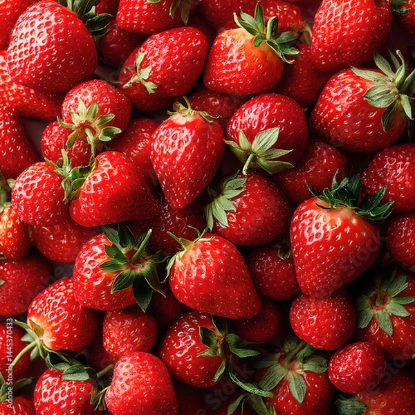 Fototapeta background of red strawberries